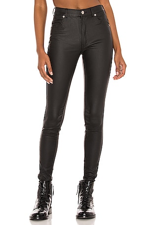 BLANKNYC Faux Leather High Rise Flare Pant in Stand Out