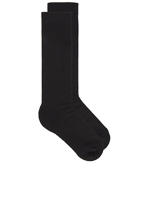DRKSHDW by Rick Owens Pentagram Knee High Socks in Black