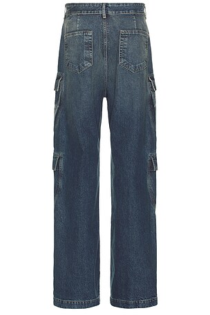 DRKSHDW by Rick Owens Double Cargo Jeans in Blue