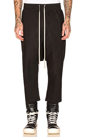 DRKSHDW by Rick Owens Drawstring Cropped Pants in Black