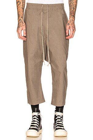 パンツ Rick Owens Drawstring Cropped DUST 48 DRKSHDW by Rick Owens Drawstring Cropped Pants in Dust | REVOLVE