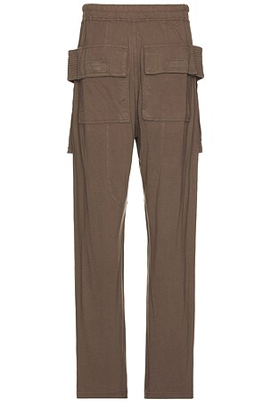 DRKSHDW by Rick Owens Creatch Wide Cargo Drawstring Pants in Beige