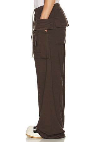 DRKSHDW by Rick Owens Creatch Wide Cargo Drawstring In Black in Brown