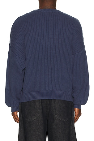 DRMERS CLUB Drmers Ribbed Knit Sweater in Blue
