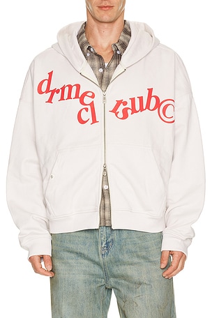 Hanging Letters Zip Up Hoodie DRMERS CLUB