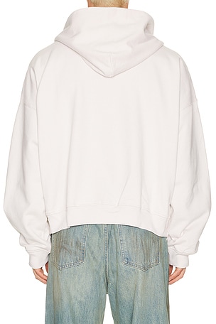 DRMERS CLUB Hanging Letters Zip Up Hoodie in White. Size L. Also