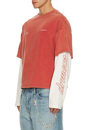 DRMERS CLUB Polaris Layered Tee in Red