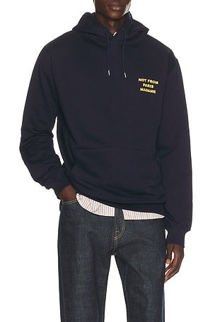 Bold Slogan Hoodie Drôle De Monsieur