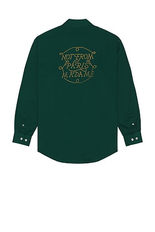 Drôle De Monsieur La Chemise Slogan Shirt in Green