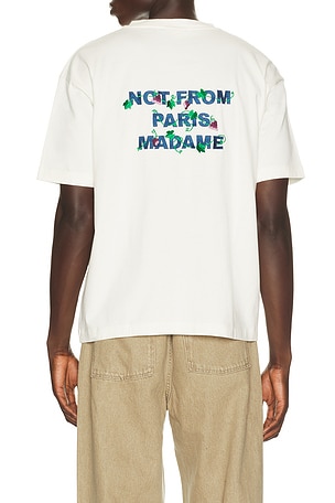 Vine Embroidered Slogan Tee Shirt Drôle De Monsieur