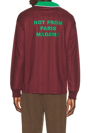 Slogan Long Sleeve Polo Drôle De Monsieur