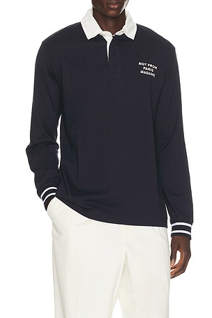 Slogan Longsleeve Polo Drôle De Monsieur
