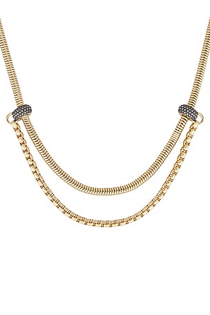 Demarson Venice Necklace in Metallic Silver