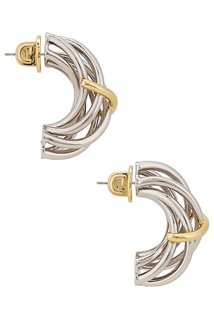 Demarson Sloane Earrings in Metallic Gold