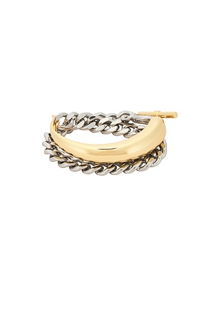 Demarson Maude Wrap Bracelet in Metallic Gold,Metallic Silver