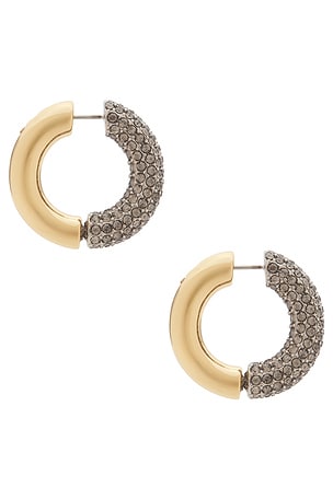 Demarson Monroe Pave Earring in Metallic Gold