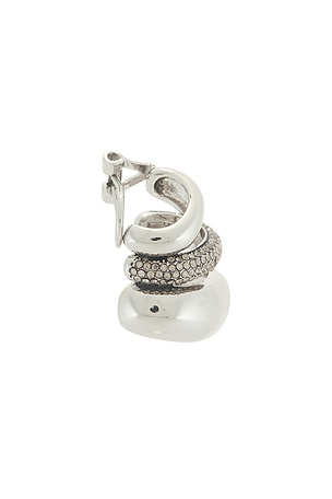 Demarson Alexa Trio Ear Cuff in Metallic Silver