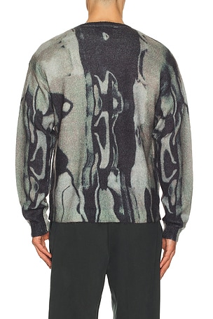 Deva States Marble Mohair Knit Cardigan in Grey. Size XL/1X. Also