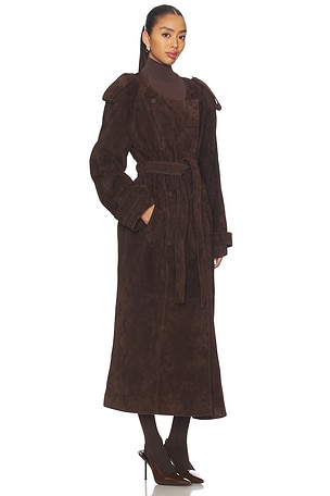Ducie Klarissa Trench Coat in Brown