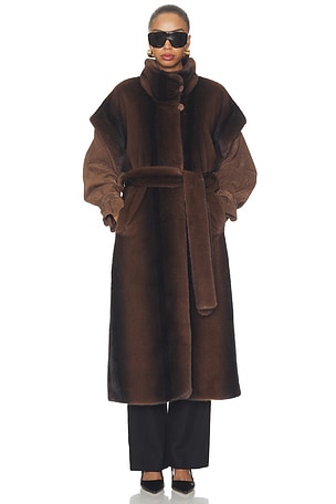 Harper Long Fur Coat Ducie
