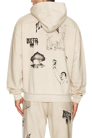 Duke + Dexter NY Sketch Hoodie in Beige