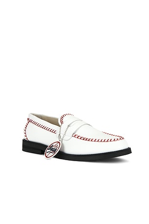 Duke + Dexter Wilde Dexter Baseball Penny Loafer in White