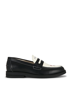 Duke + Dexter Wilde Cherry Penny Loafer in Black