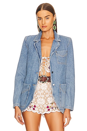 Helena Denim Blazer DUNDAS x REVOLVE