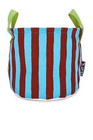 Dusen Dusen Stripe Canvas Storage Bin in Yellow