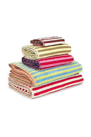 Set Of 5 Stripe Towels Dusen Dusen