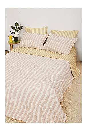 Dusen Dusen Birch Queen Coverlet Set in Tan