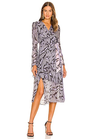 diane von furstenberg grey dress Desma in Brushed Tiger Small YGroup_Harlow-Maxi