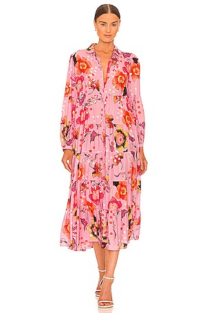 Diane von Furstenberg Gal Dress in Freckled Floral Large Nursery Pink | REVOLVE Diane von Furstenberg Gal Dress in Freckled Floral Large Nursery Pink | REVOLVE