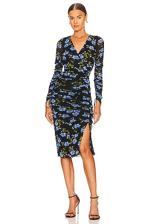 rochelle midi dress Rochelle Puff Sleeve Midi Dress
