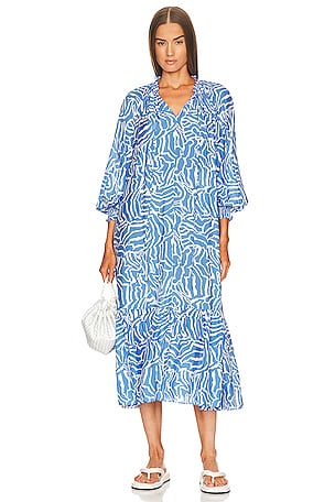 blue tiger dress ALAINA DRESS