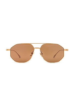 Cairo Sunglasses in Brown (Gold Frame) DEVON WINDSOR