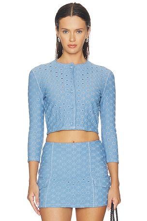 DEVON WINDSOR Reed Jacket in Baby Blue