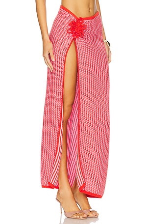 DEVON WINDSOR Magnolia Skirt in Red