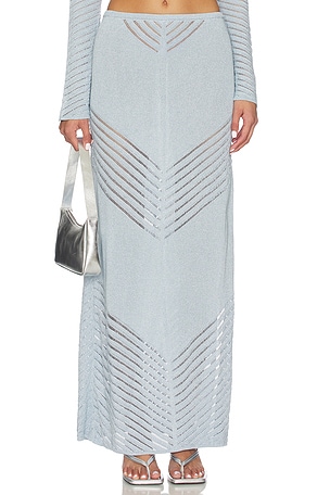 DEVON WINDSOR Bria Maxi Skirt in Baby Blue. Size XS. Also