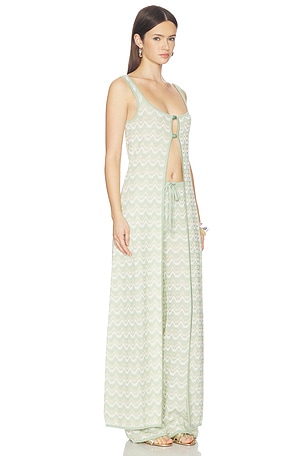 DEVON WINDSOR Fara Top in Green,Gold