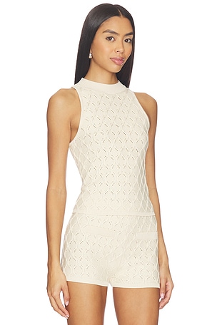 DEVON WINDSOR Renatta Tank Top in Cream. Size XS. Also