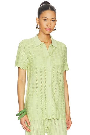 DEVON WINDSOR Irene Top in Green