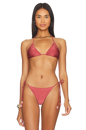 DEVON WINDSOR Estella Bikini Top in Ruby