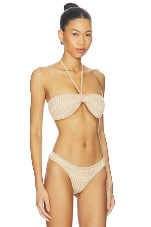 DEVON WINDSOR Finn Bikini Top in Nude