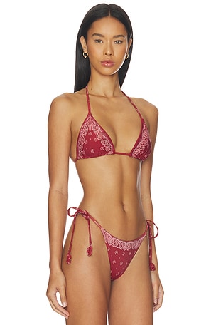 DEVON WINDSOR Elis Bikini Top in Red