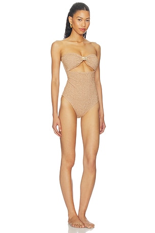 DEVON WINDSOR Izzie One Piece in Metallic Gold