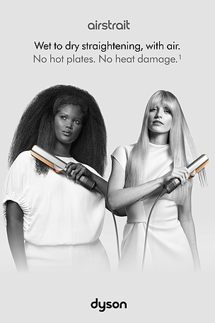 Dyson Airstrait Wet-To-Dry Straightener in Nickel & Copper