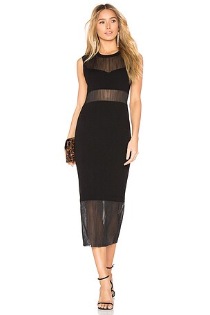 Elizabeth and James Jasmine Dress in Black & Black | REVOLVE
