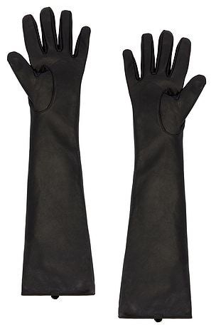 EAVES Leather Gloves in Black