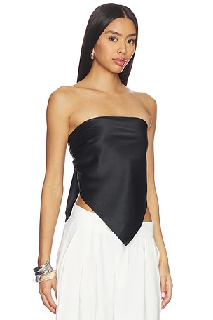 EAVES Paola Silk Scarf in Black